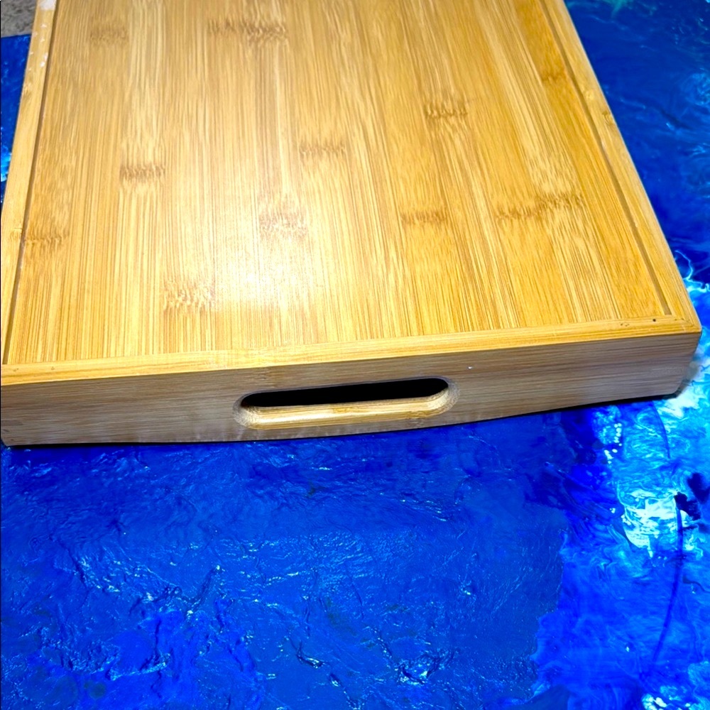 LG. SERVING TRAY Let it Snow' Design solid with handles - Picture 7 of 9